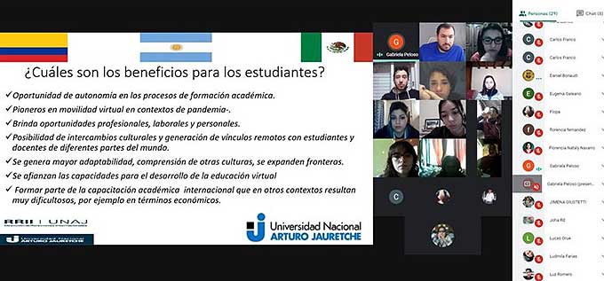 Intercambio internacional virtual de estudiantes UNAJ