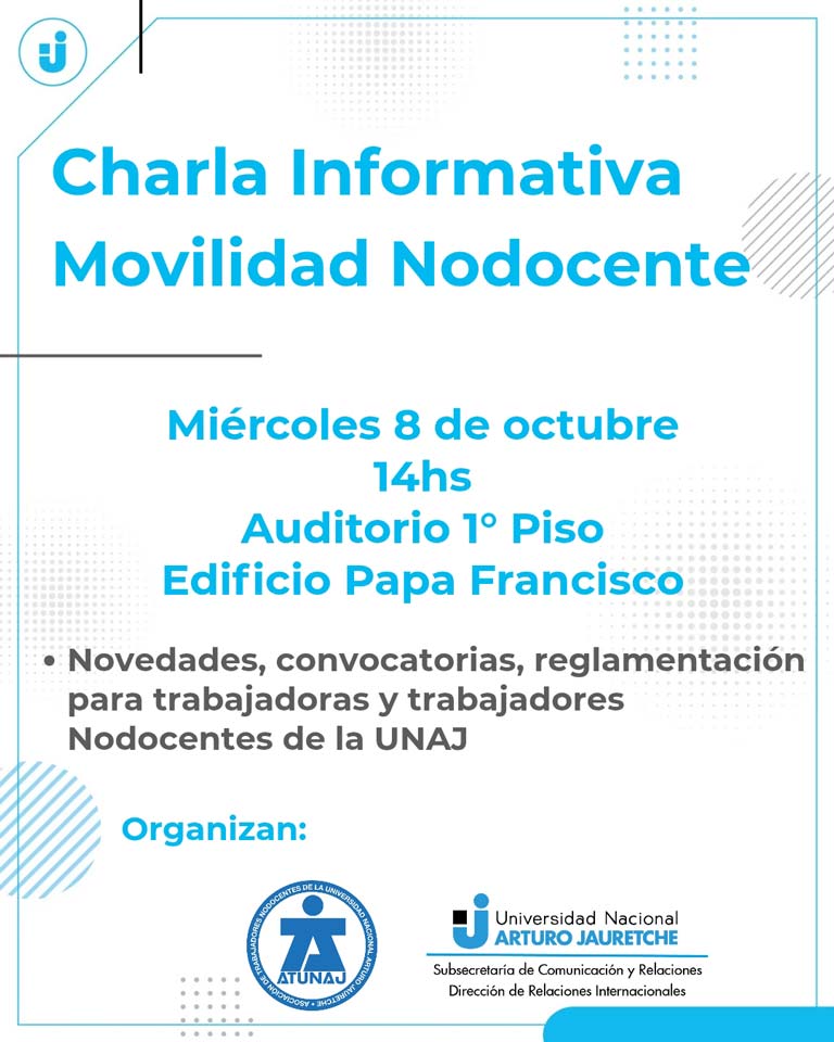 Charla informativa sobre movilidad Nodocente