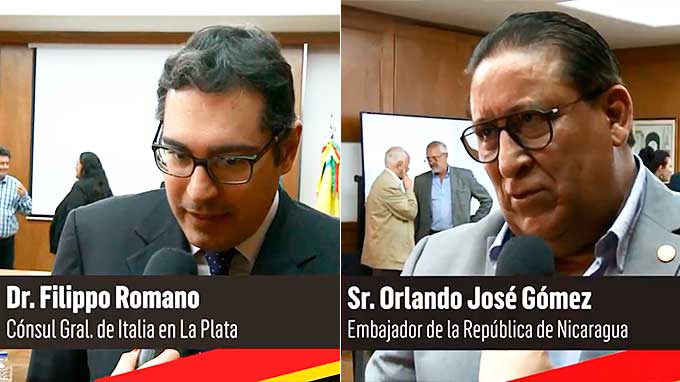 Entrevista al Dr. Filippo Romano, Cónsul General de Italia en La Plata, y al Sr. Orlando José Gómez, Embajador de Nicaragua